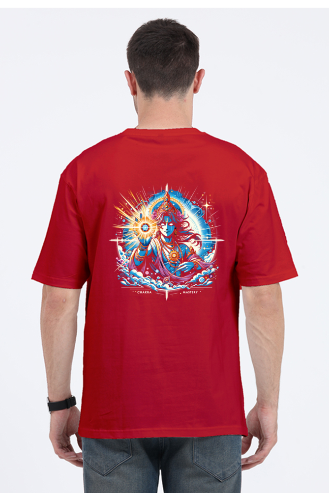 Chakra Mastery – Oversized Cosmic Streetwear Tee | Spiritual Power Meets Style_Back side