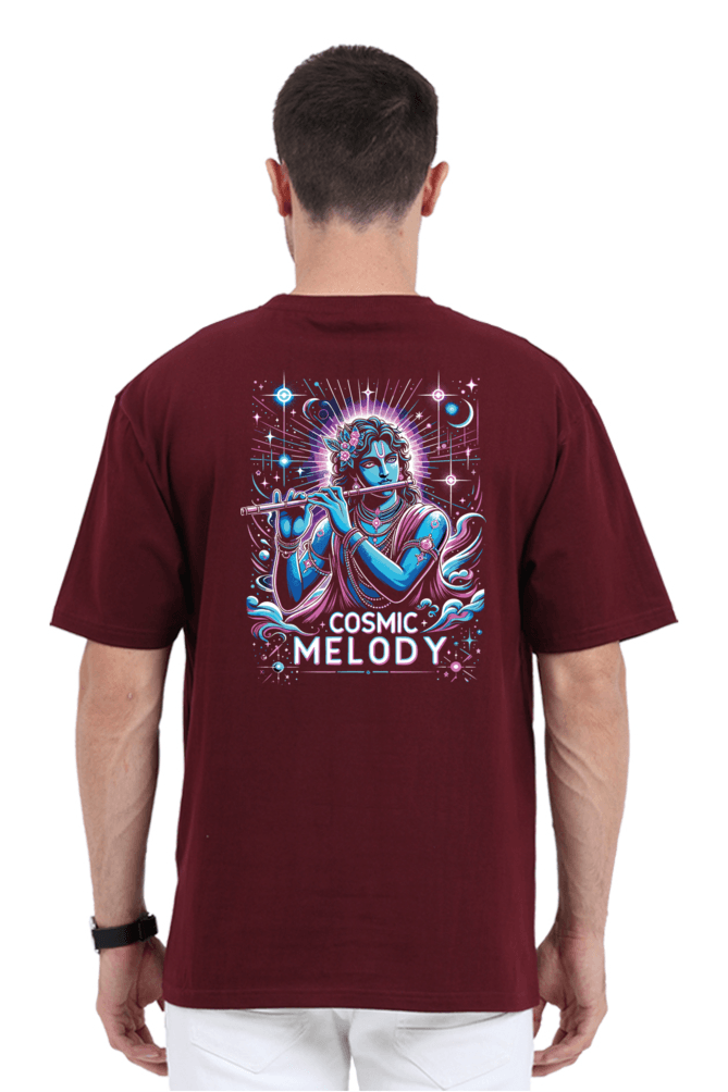Celestial Melody – Lord Krishna Oversized T-Shirt - BhaariGear
