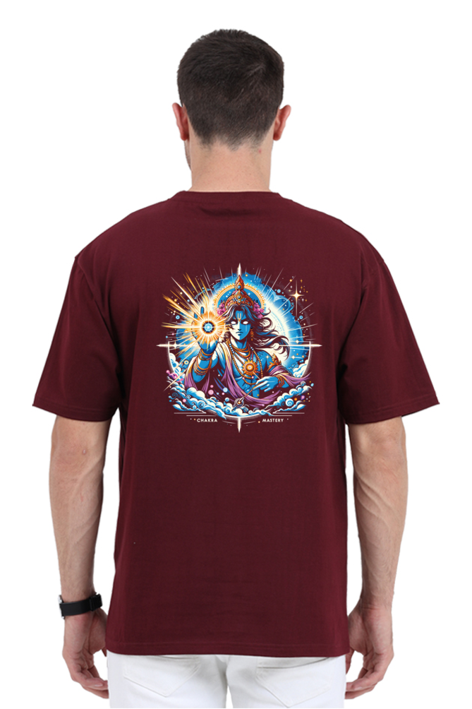 Chakra Mastery – Oversized Cosmic Streetwear Tee | Spiritual Power Meets Style_Back side