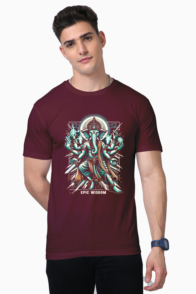 Epic Wisdom | Multi-Armed Divine Ganesha T-Shirt Design