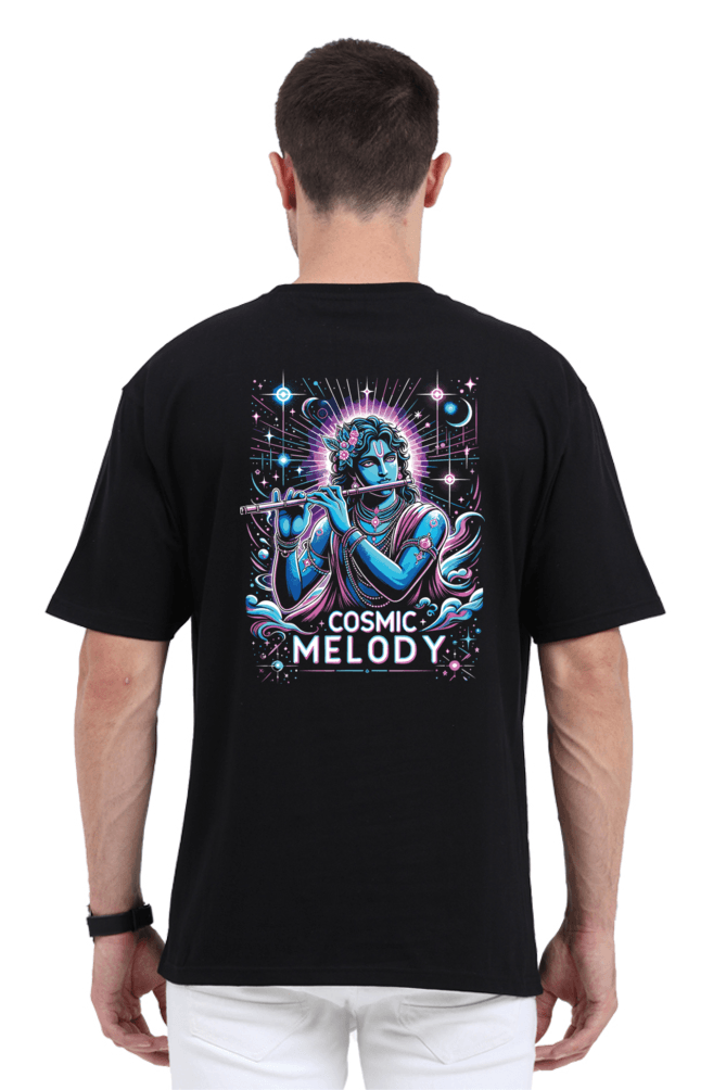 Celestial Melody – Lord Krishna Oversized T-Shirt - BhaariGear