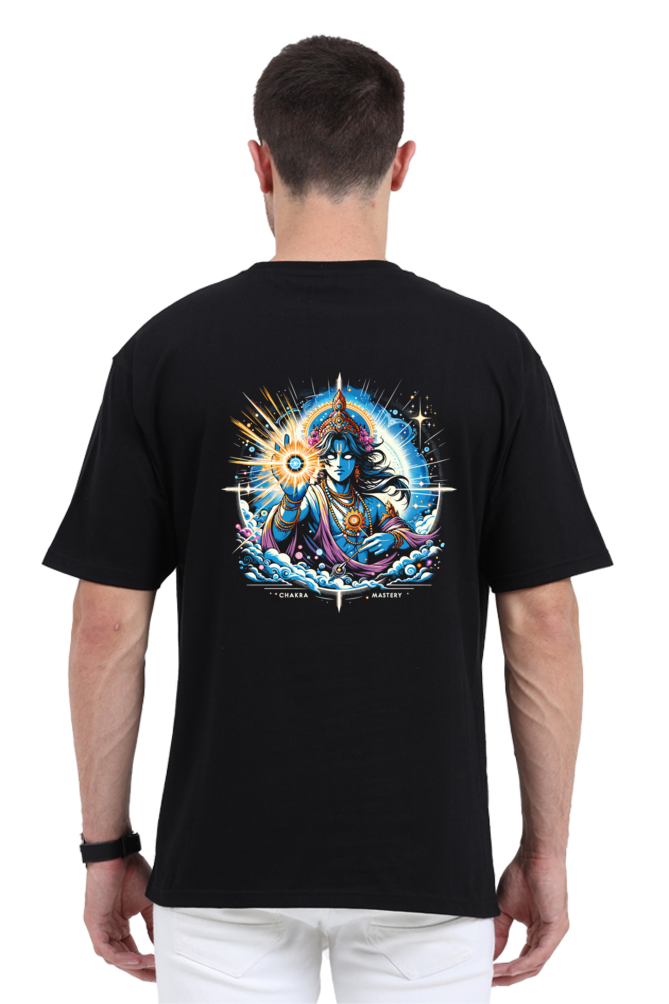 Chakra Mastery – Oversized Cosmic Streetwear Tee | Spiritual Power Meets Style_Back side