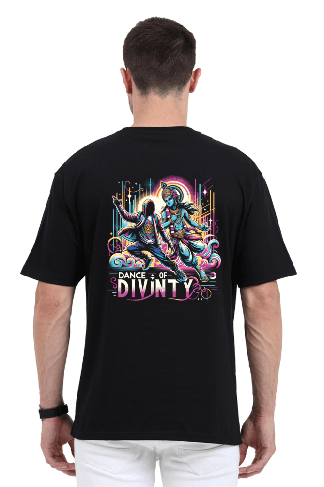 Dance of Divinity | Krishna Meets Street Dance Neon Graphic Tee - BhaariGear