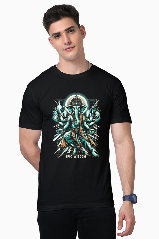 Epic Wisdom | Multi-Armed Divine Ganesha T-Shirt Design