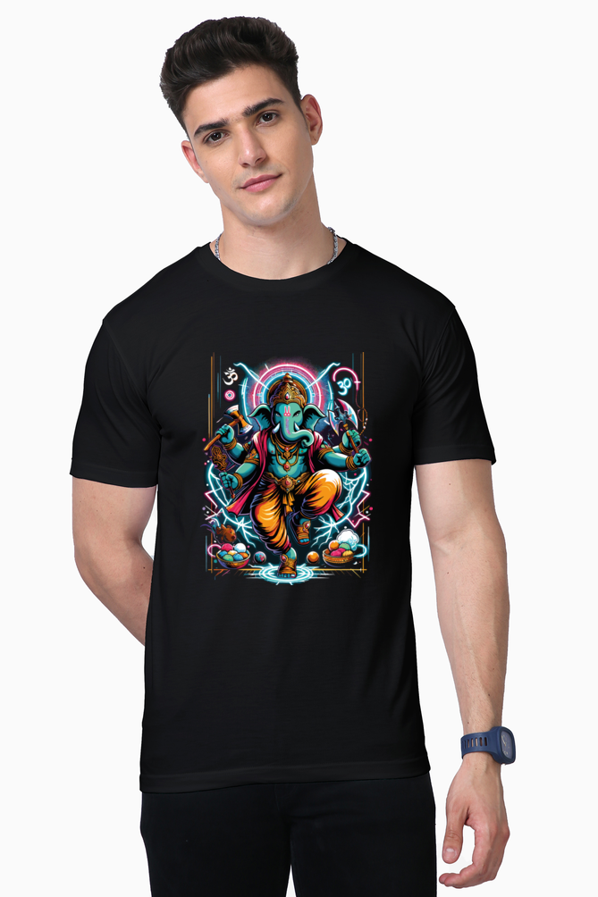 Thunderstrike Ganesha | Warrior of Light T-Shirt Design