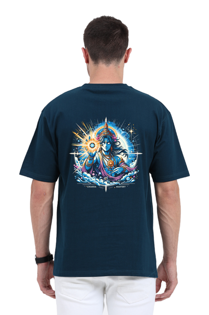 Chakra Mastery – Oversized Cosmic Streetwear Tee | Spiritual Power Meets Style_Back side