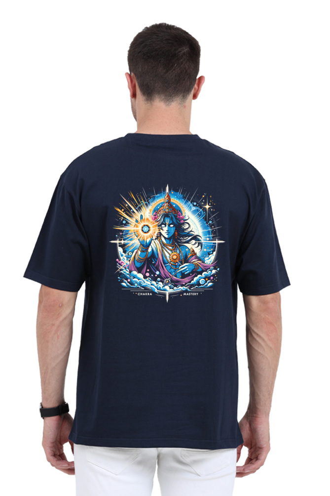 Chakra Mastery – Oversized Cosmic Streetwear Tee | Spiritual Power Meets Style_Back side