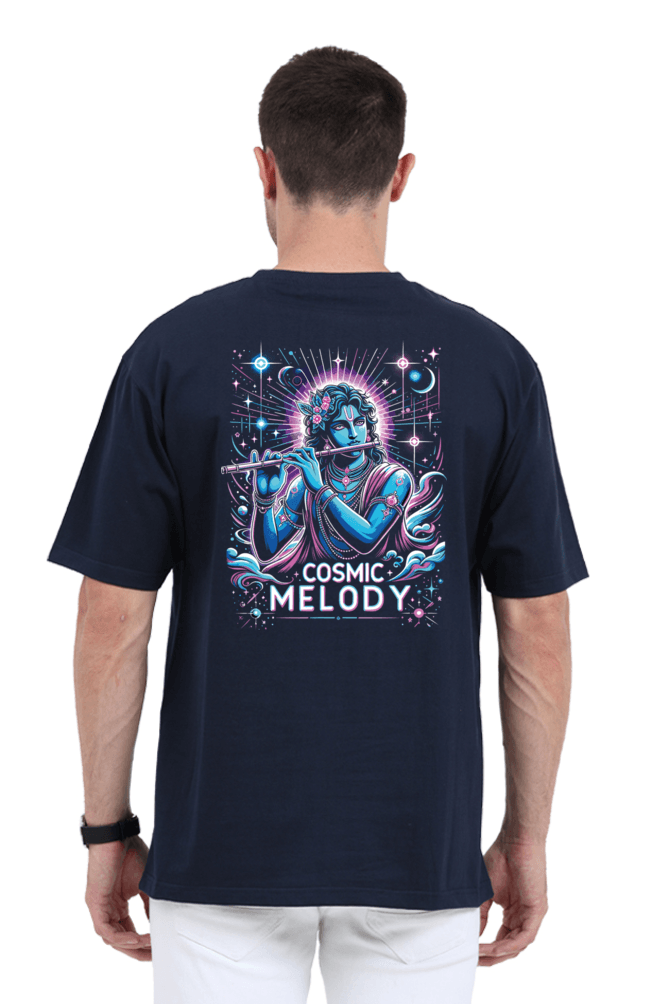 Celestial Melody – Lord Krishna Oversized T-Shirt - BhaariGear