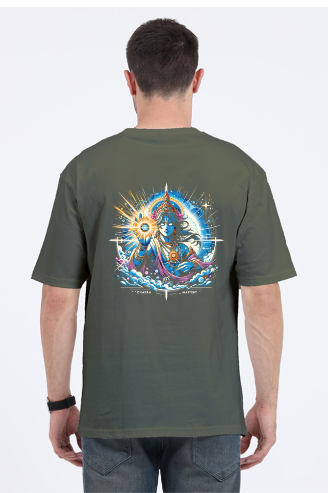 Chakra Mastery – Oversized Cosmic Streetwear Tee | Spiritual Power Meets Style_Back side