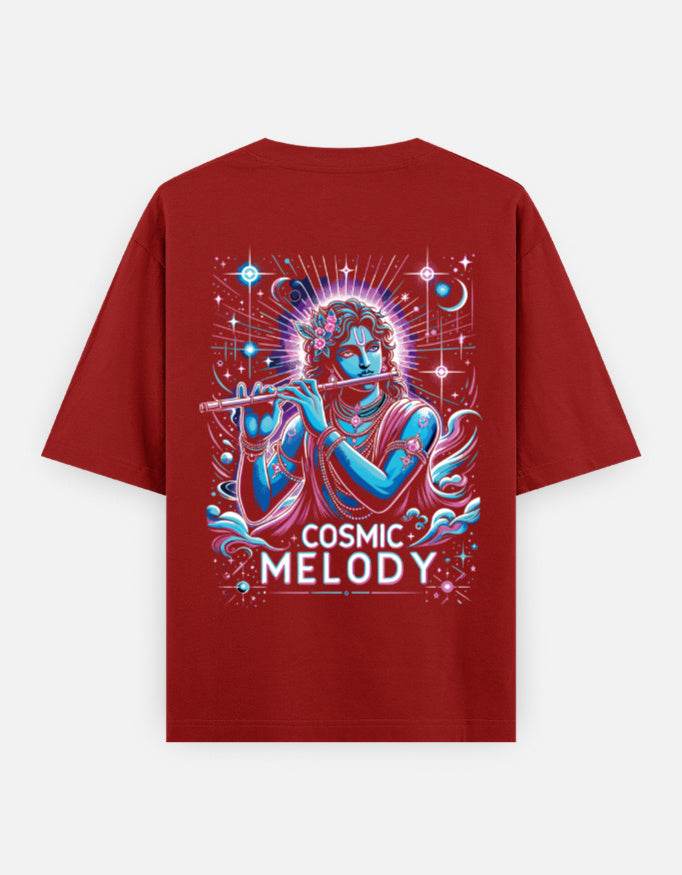 Celestial Melody – Lord Krishna Oversized T-Shirt - BhaariGear