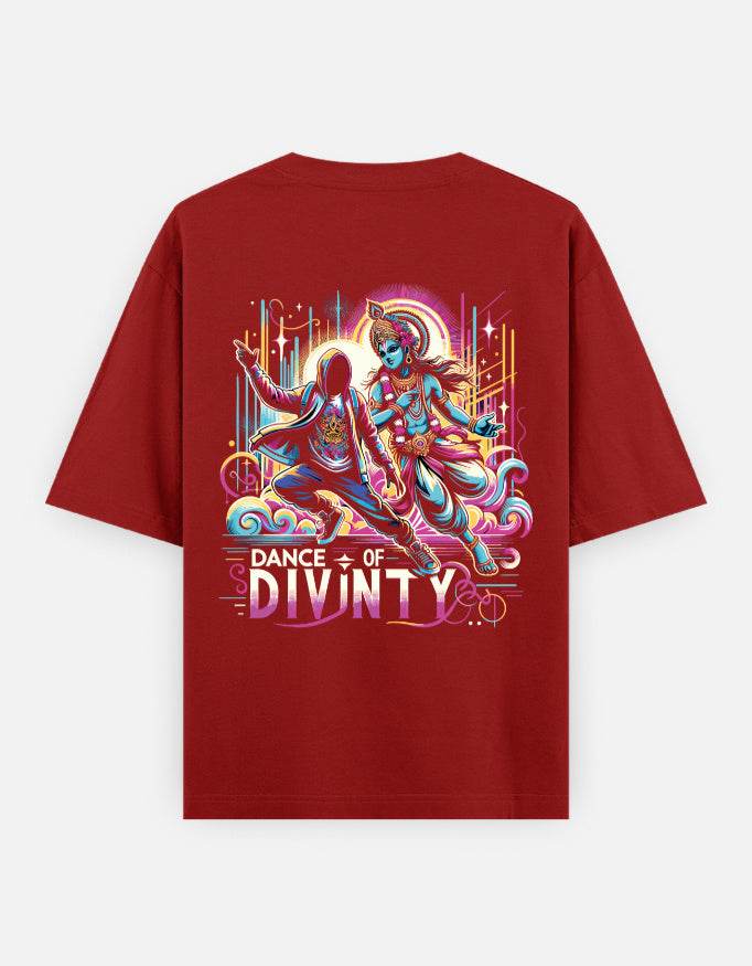 Dance of Divinity | Krishna Meets Street Dance Neon Graphic Tee - BhaariGear