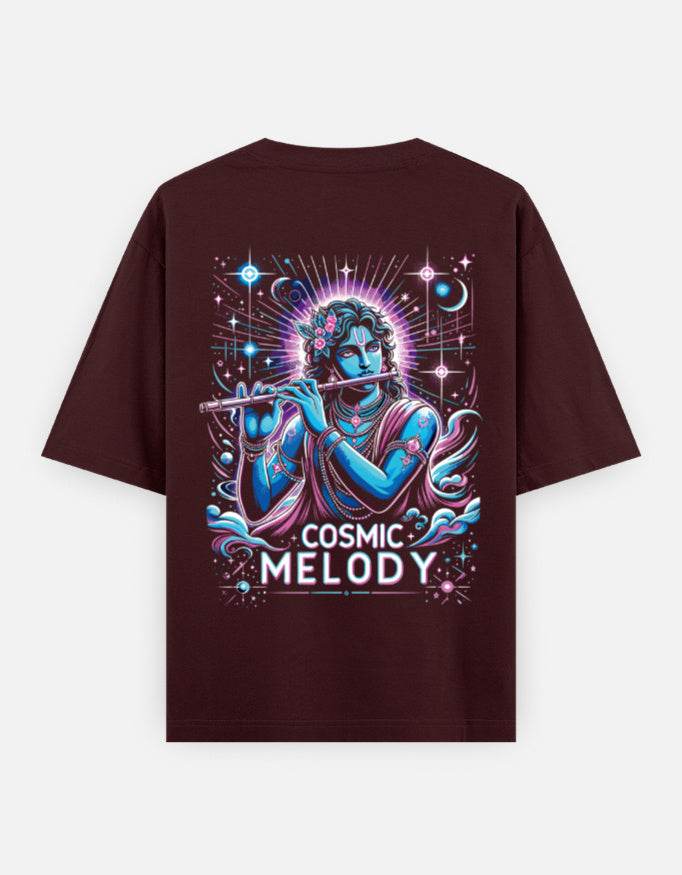 Celestial Melody – Lord Krishna Oversized T-Shirt - BhaariGear