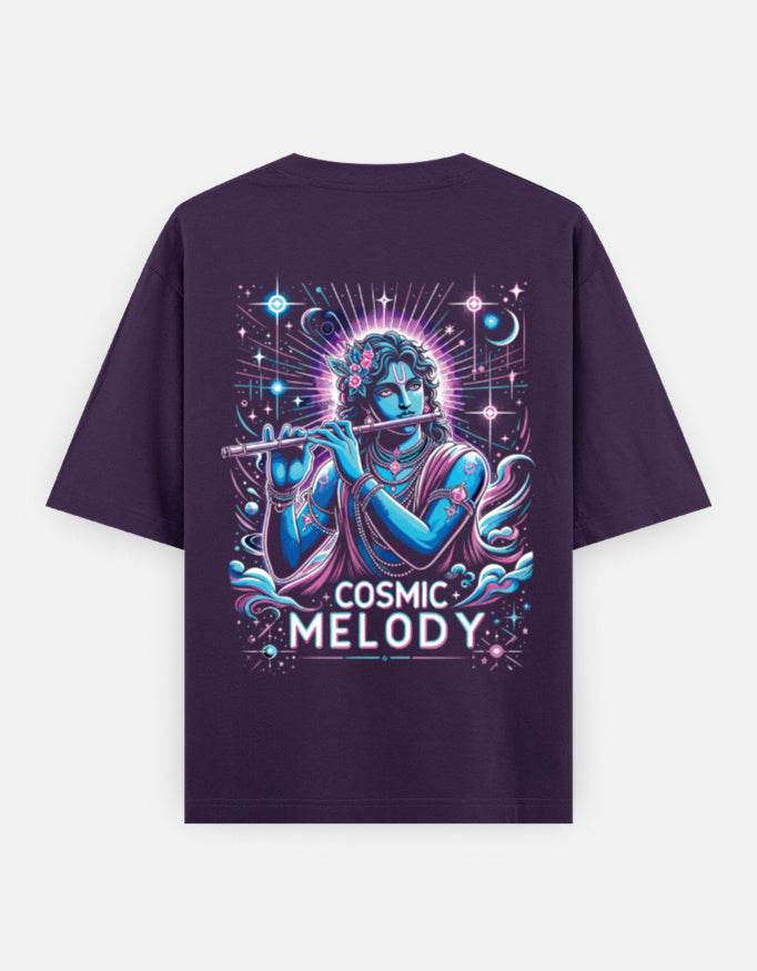 Celestial Melody – Lord Krishna Oversized T-Shirt - BhaariGear