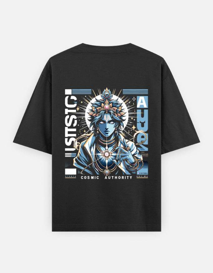 Cosmic Authority Tee – Own Your Power, Rule Your Style_Back Side Print - BhaariGear