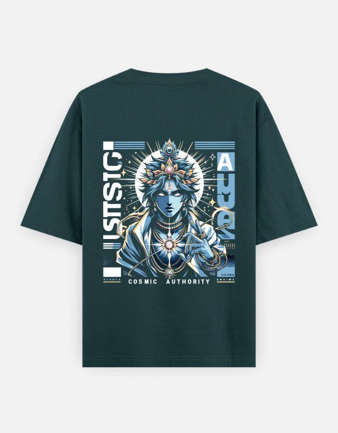 Cosmic Authority Tee – Own Your Power, Rule Your Style_Back Side Print - BhaariGear
