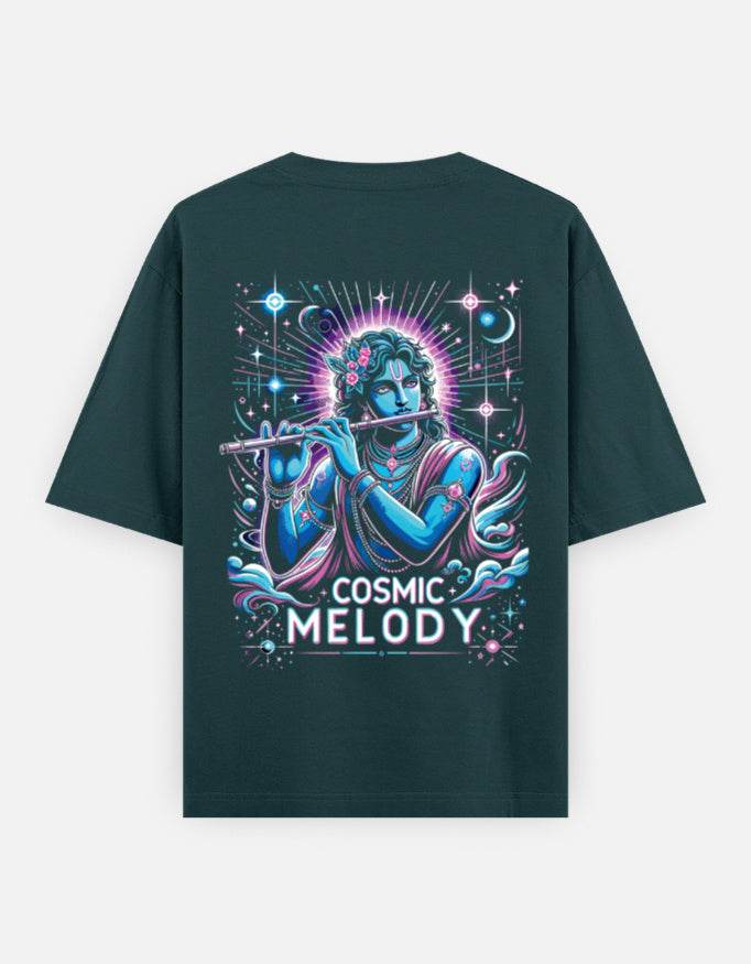 Celestial Melody – Lord Krishna Oversized T-Shirt - BhaariGear