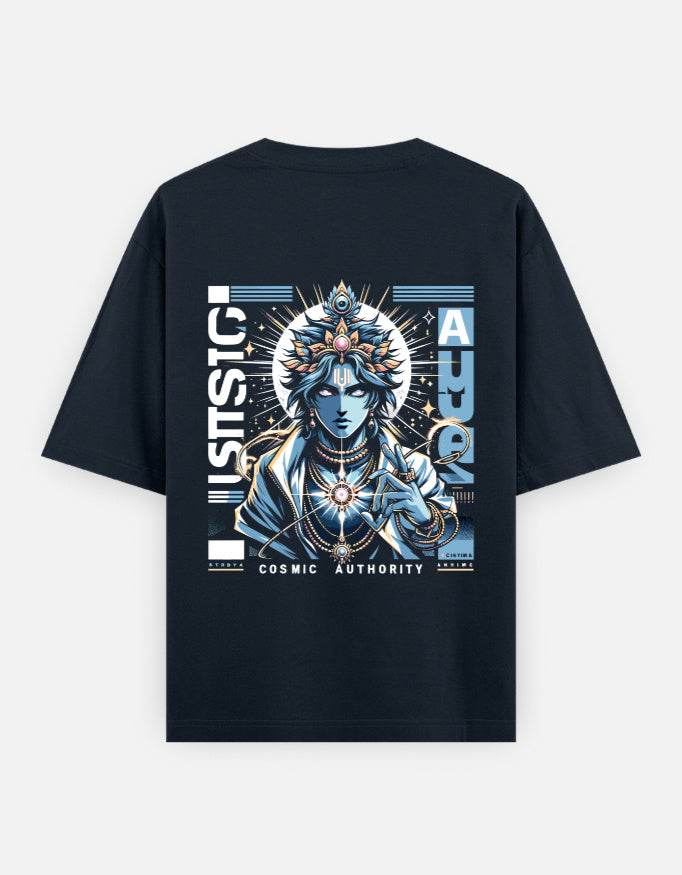 Cosmic Authority Tee – Own Your Power, Rule Your Style_Back Side Print - BhaariGear