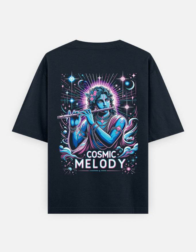 Celestial Melody – Lord Krishna Oversized T-Shirt - BhaariGear