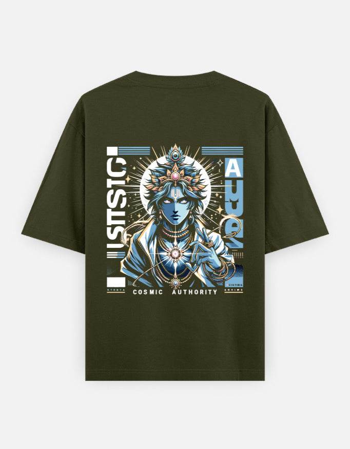 Cosmic Authority Tee – Own Your Power, Rule Your Style_Back Side Print - BhaariGear