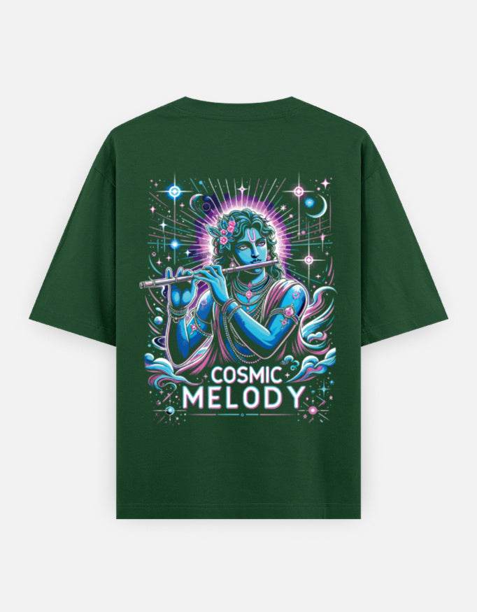 Celestial Melody – Lord Krishna Oversized T-Shirt - BhaariGear