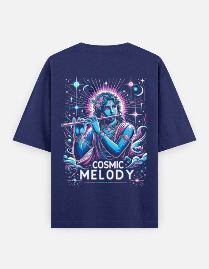 Celestial Melody – Lord Krishna Oversized T-Shirt - BhaariGear
