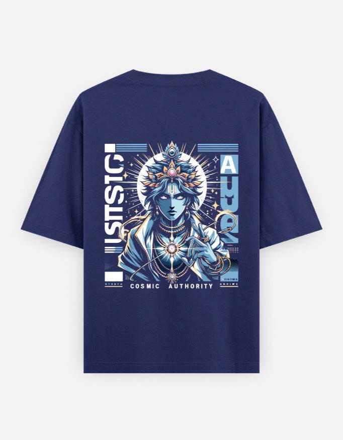 Cosmic Authority Tee – Own Your Power, Rule Your Style_Back Side Print - BhaariGear
