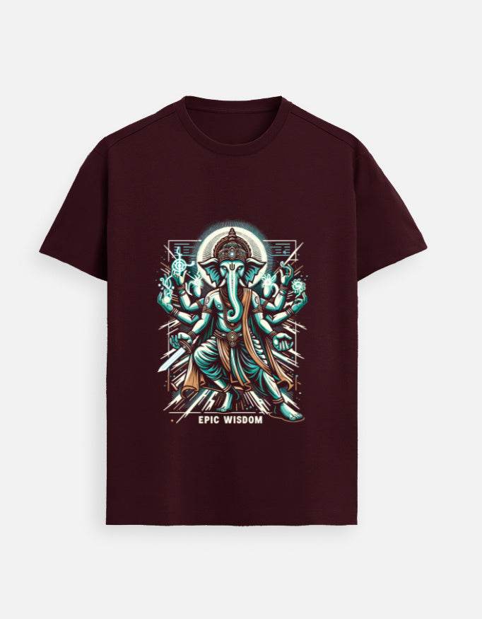 Epic Wisdom | Multi-Armed Divine Ganesha T-Shirt Design - BhaariGear