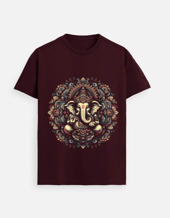 Sacred Mandala Ganesha | Divine Harmony T-Shirt Design - BhaariGear