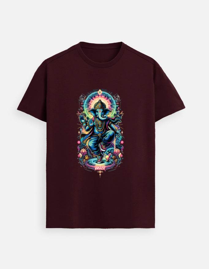 Cosmic Grace – Dancing Ganesha T-Shirt - BhaariGear
