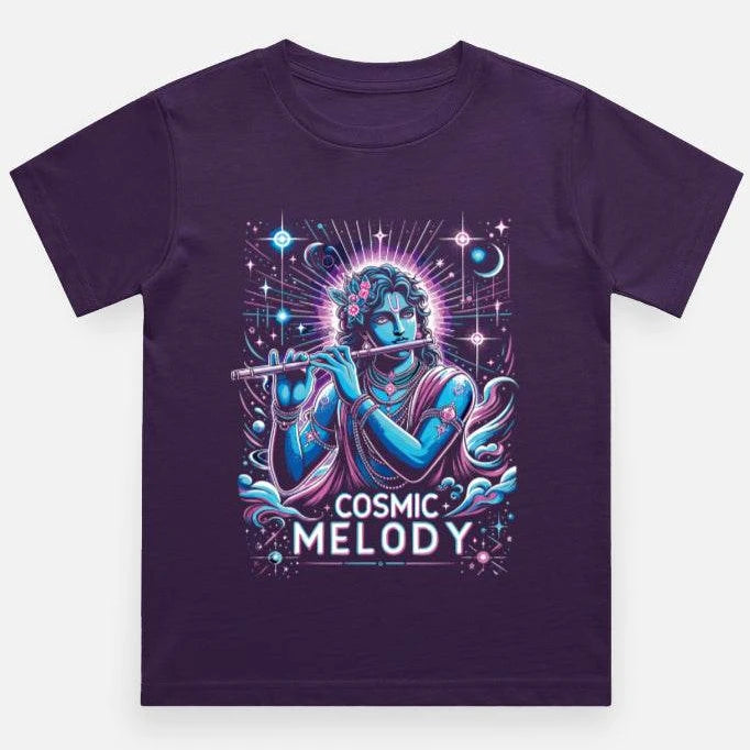 Celestial Melody – Lord Krishna Boys’ Regular-Fit T-Shirt.
