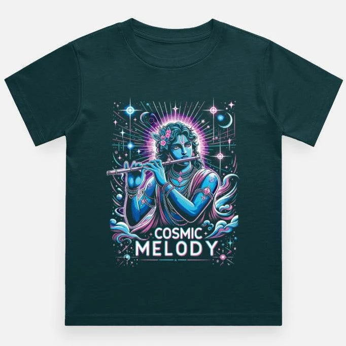 Celestial Melody – Lord Krishna Boys’ Regular-Fit T-Shirt.