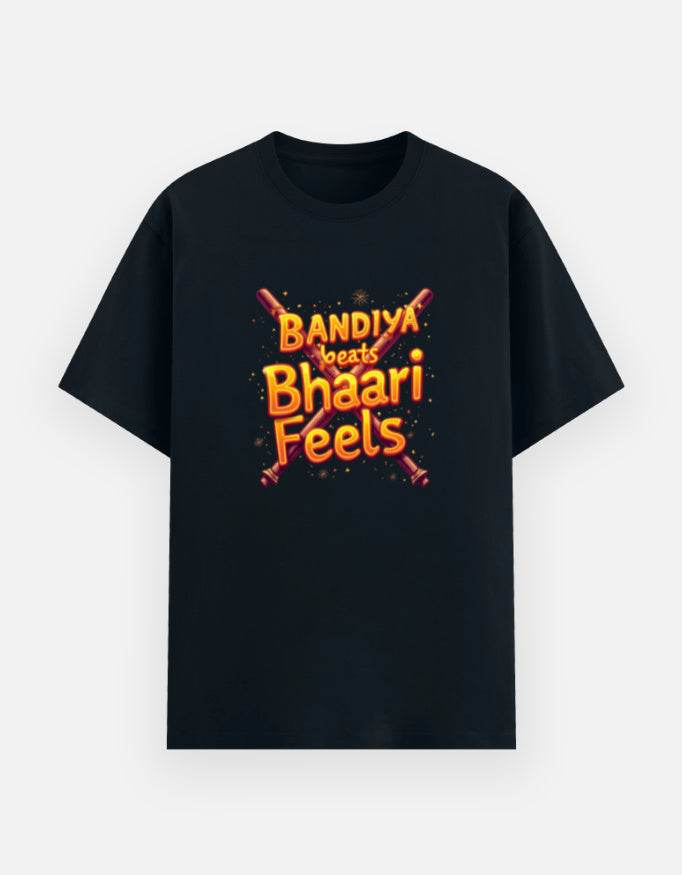 Dandiya Beats, Bhaari Feels – The Ultimate Festive Streetwear Tee - BhaariGear