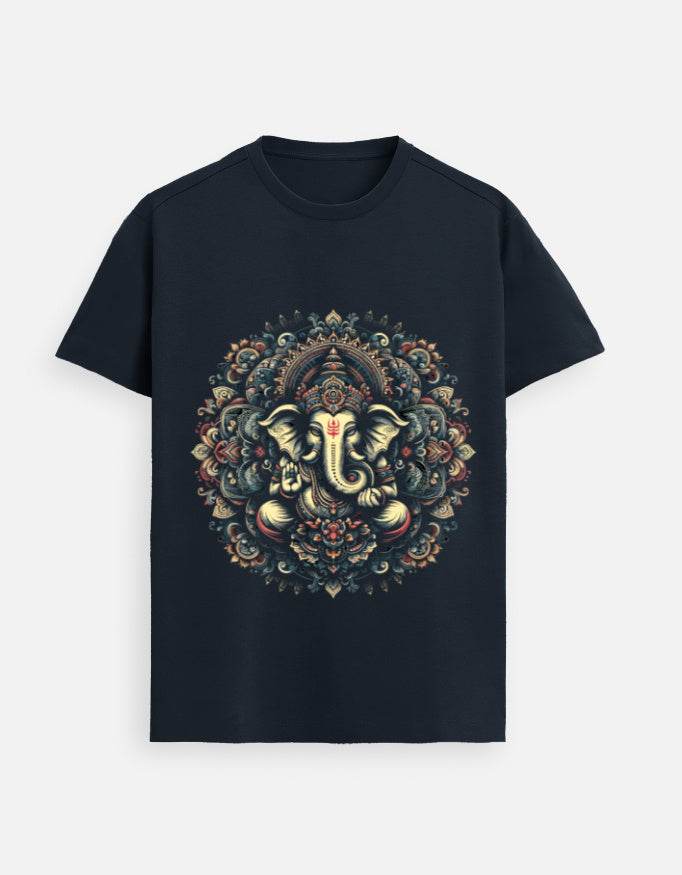 Sacred Mandala Ganesha | Divine Harmony T-Shirt Design - BhaariGear