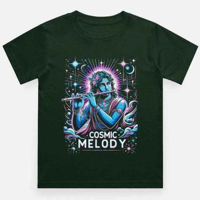 Celestial Melody – Lord Krishna Boys’ Regular-Fit T-Shirt.