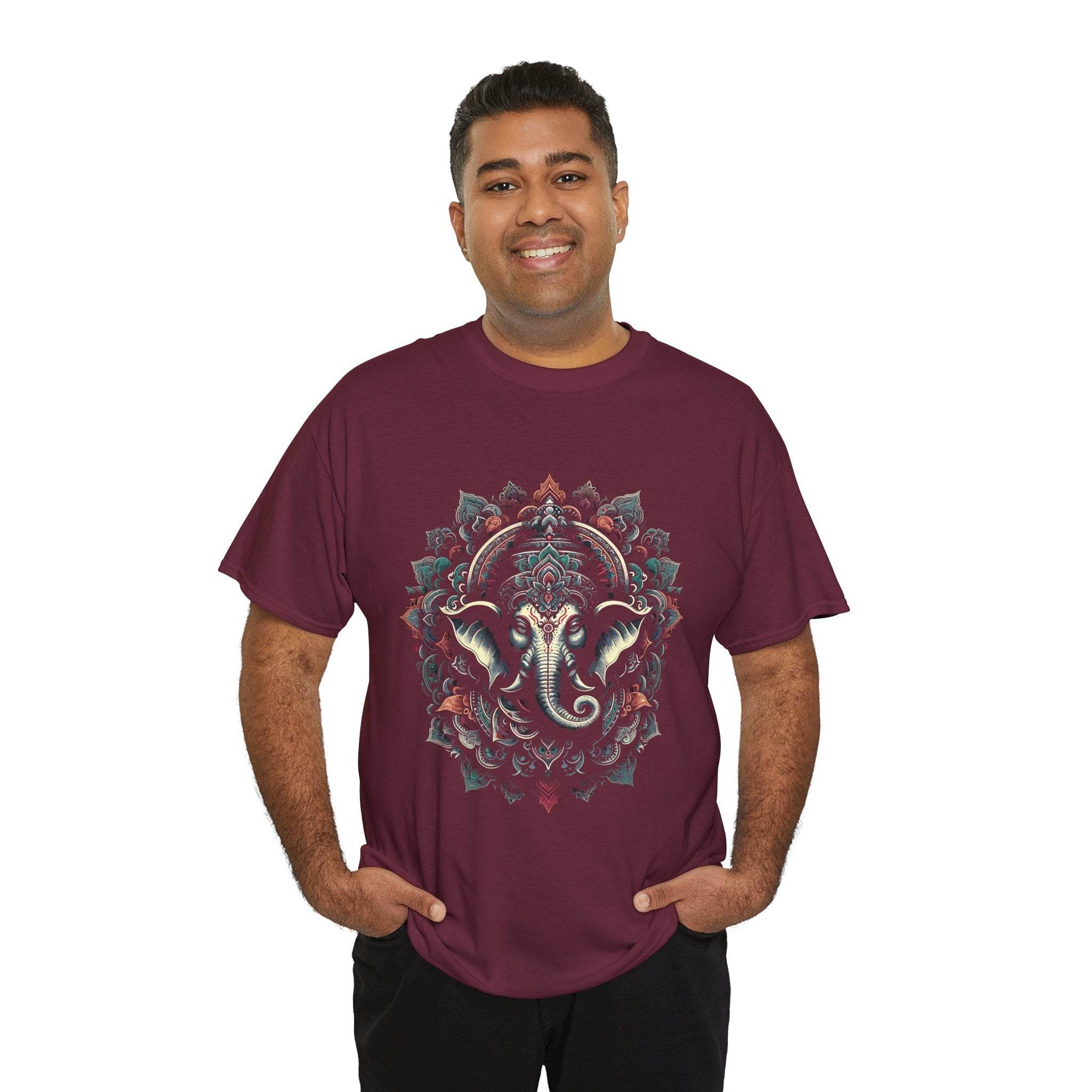 Sacred Mandala – Ganesha's Gaze T-Shirt - BhaariGear