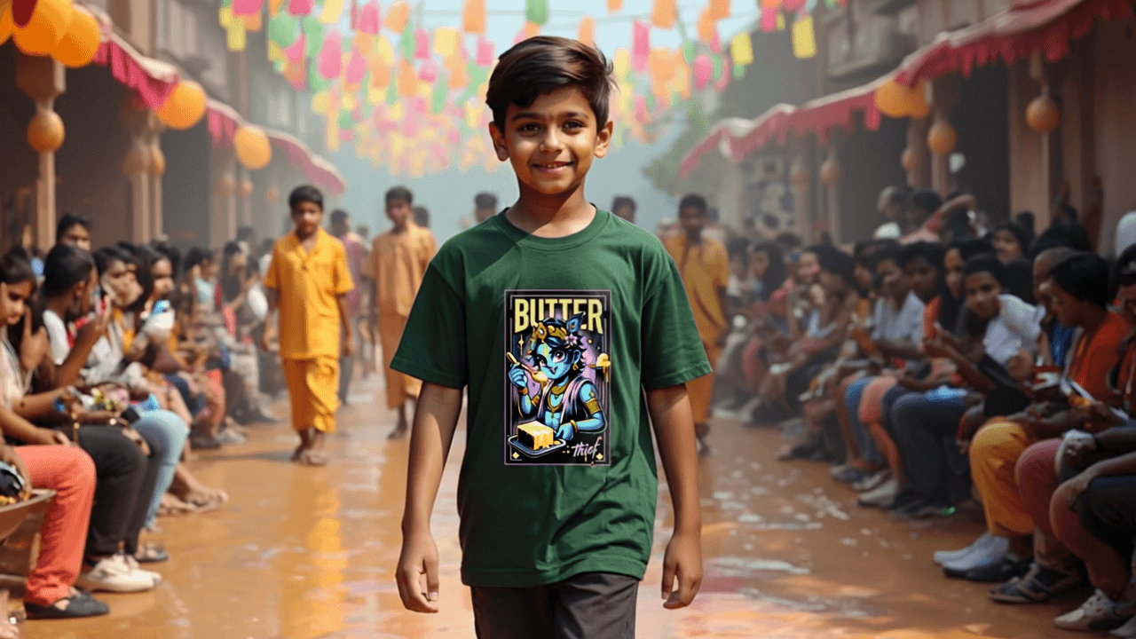 Butter Thief Krishna - BhaariGear
