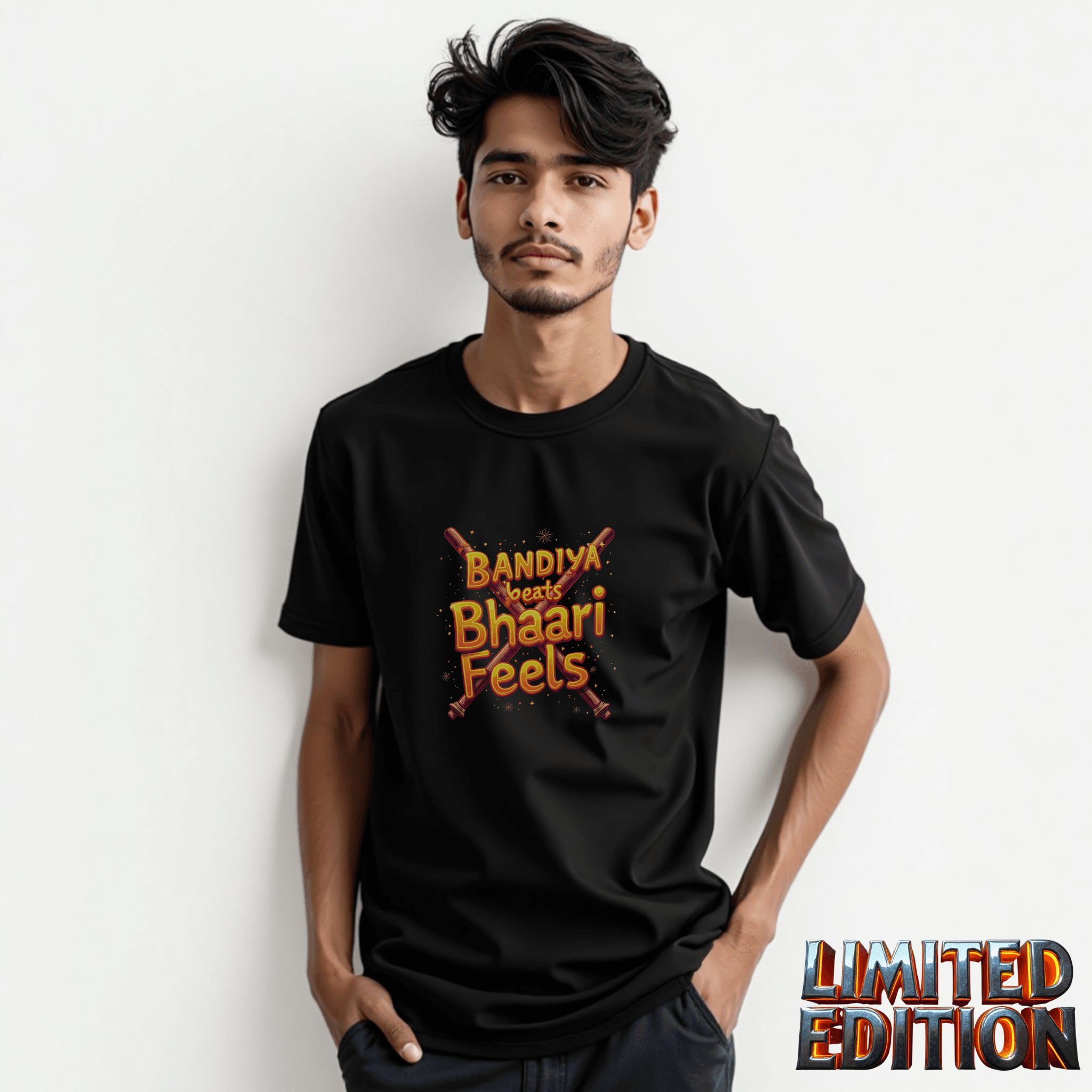 Dandiya Beats, Bhaari Feels – The Ultimate Festive Streetwear Tee - BhaariGear