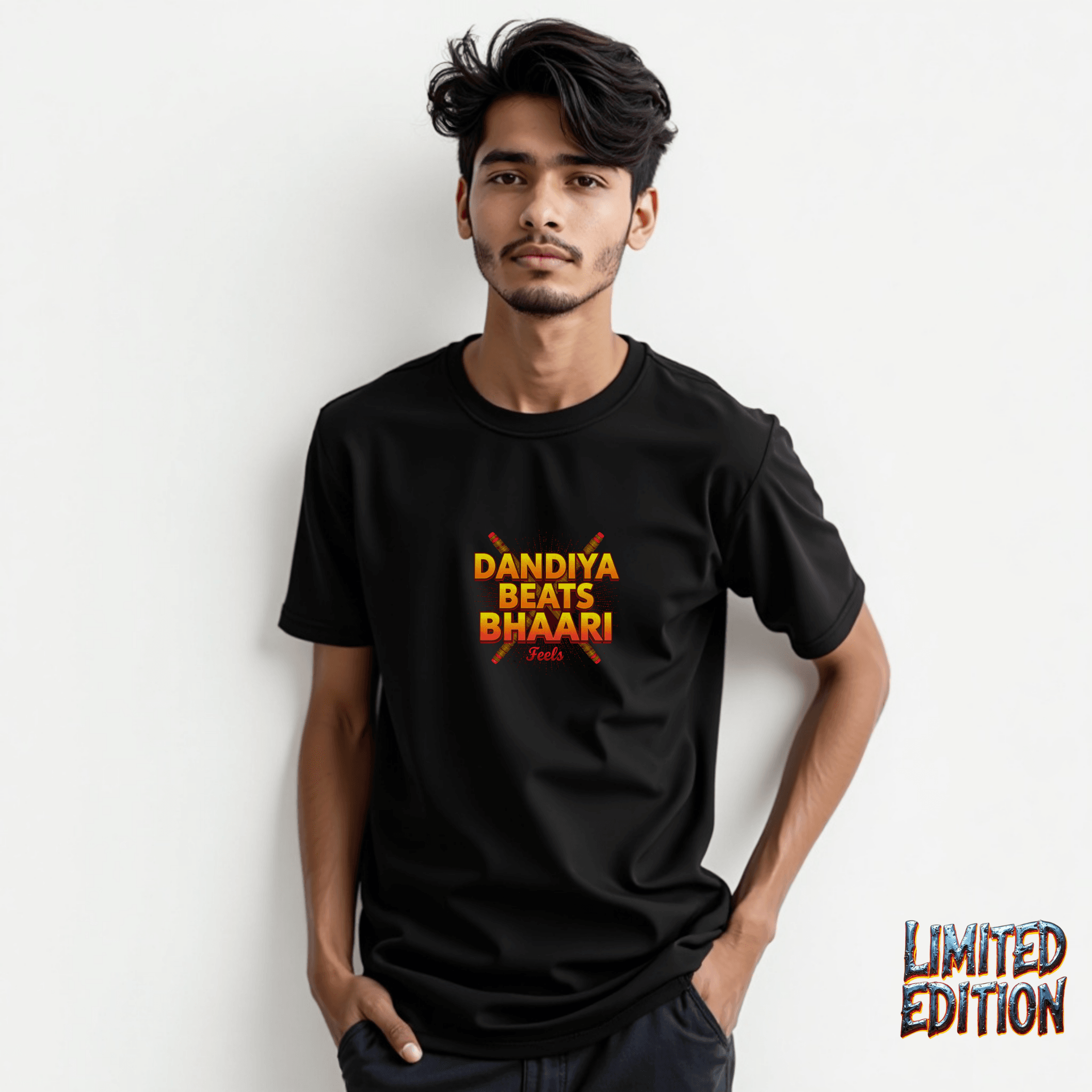 Dandiya Beats, Bhaari Feels – The Ultimate Festive Streetwear Tee - BhaariGear