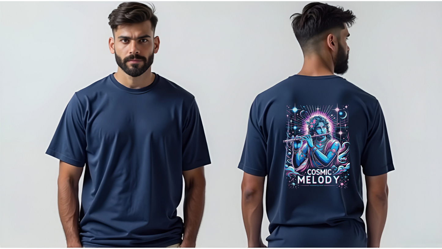 Celestial Melody – Lord Krishna Oversized T-Shirt