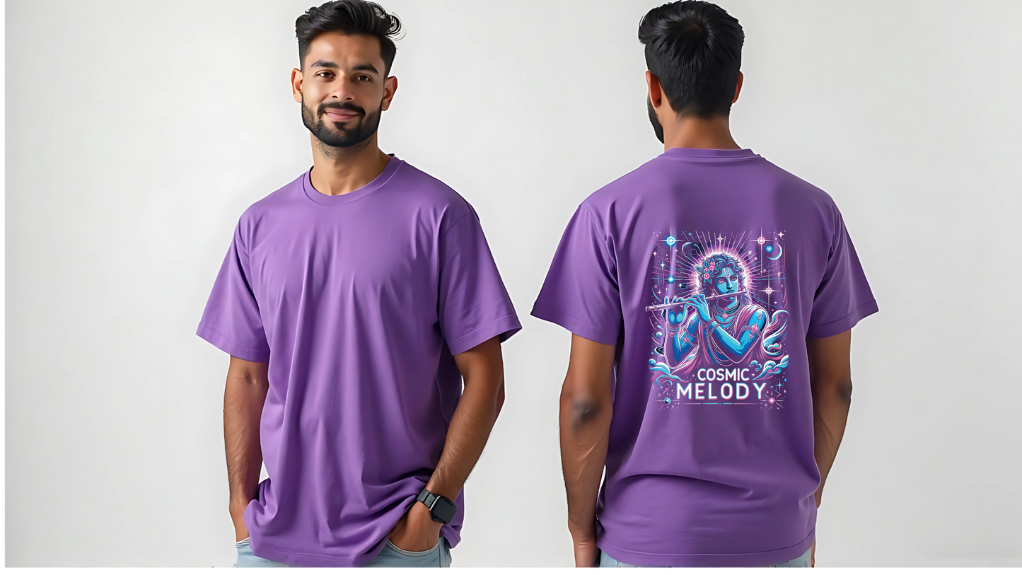 Celestial Melody – Lord Krishna Oversized T-Shirt