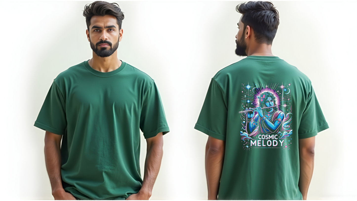 Celestial Melody – Lord Krishna Oversized T-Shirt