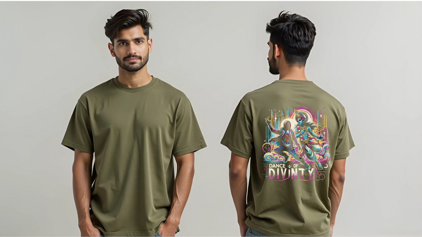 Dance of Divinity | Krishna Meets Street Dance Neon Graphic Tee