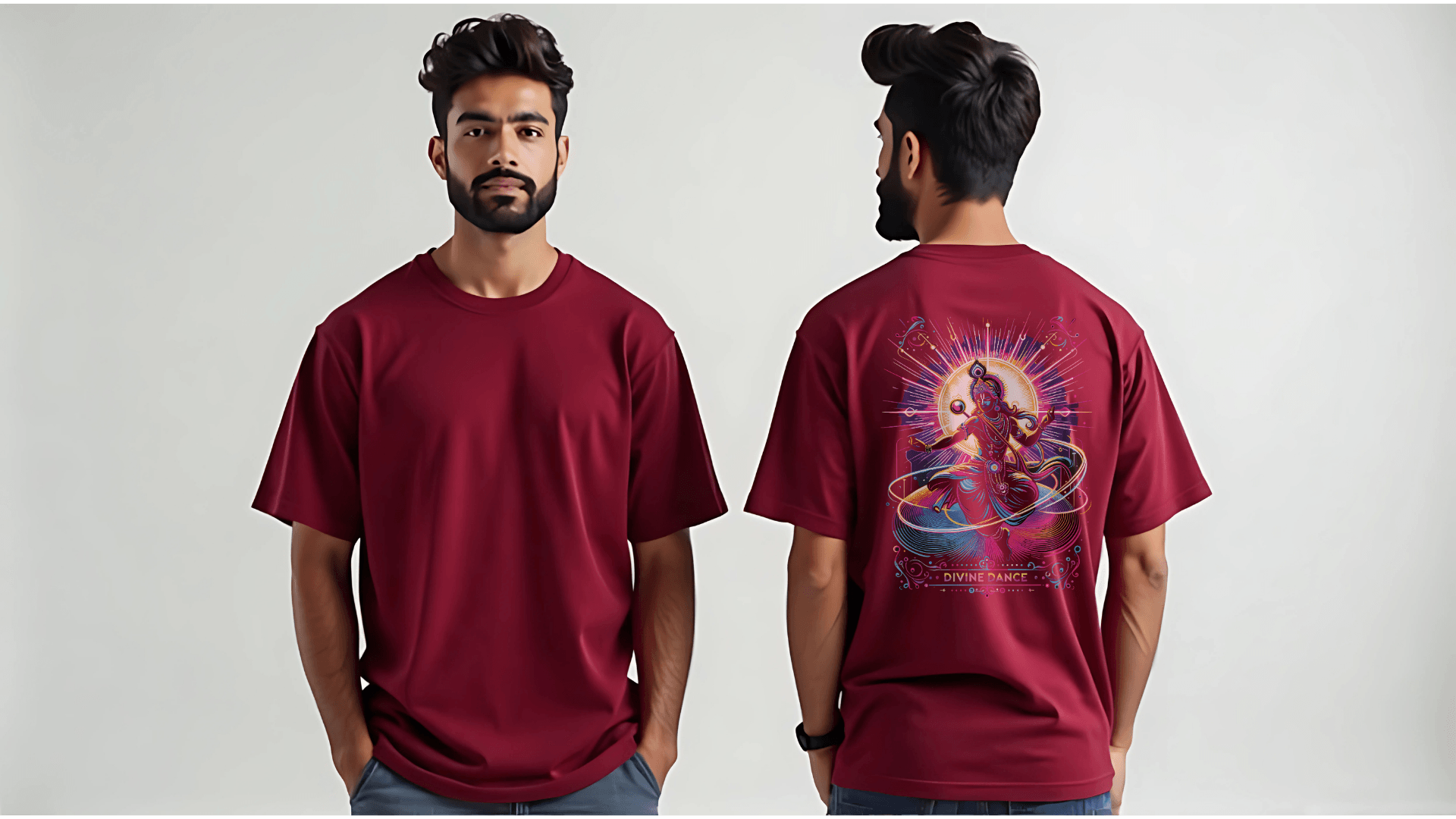 Divine Dance – Where Spirituality Meets Neon Vibes - BhaariGear