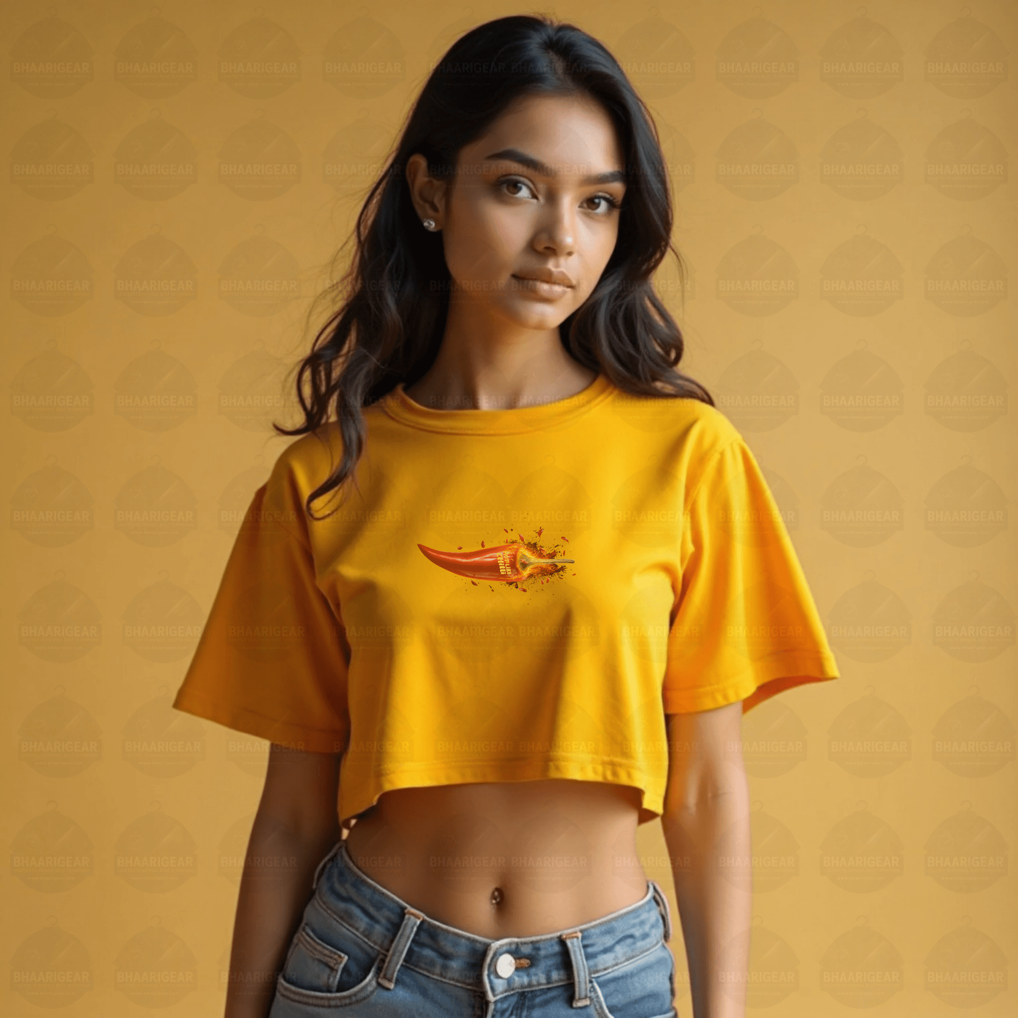 Hot Like Chilli Crop Top – Fiery Bold Streetwear - BhaariGear