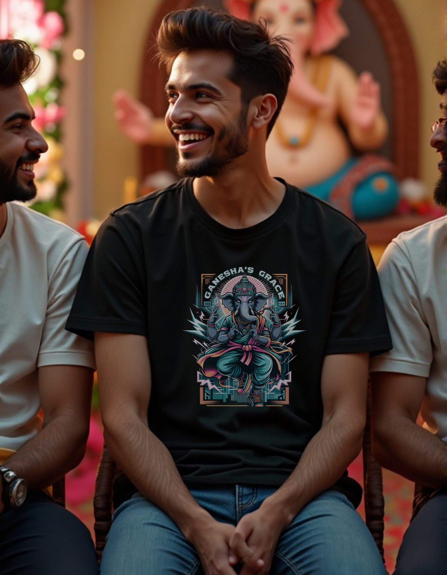 Ganesha’s Grace | Urban Divine Vibes T-Shirt Design