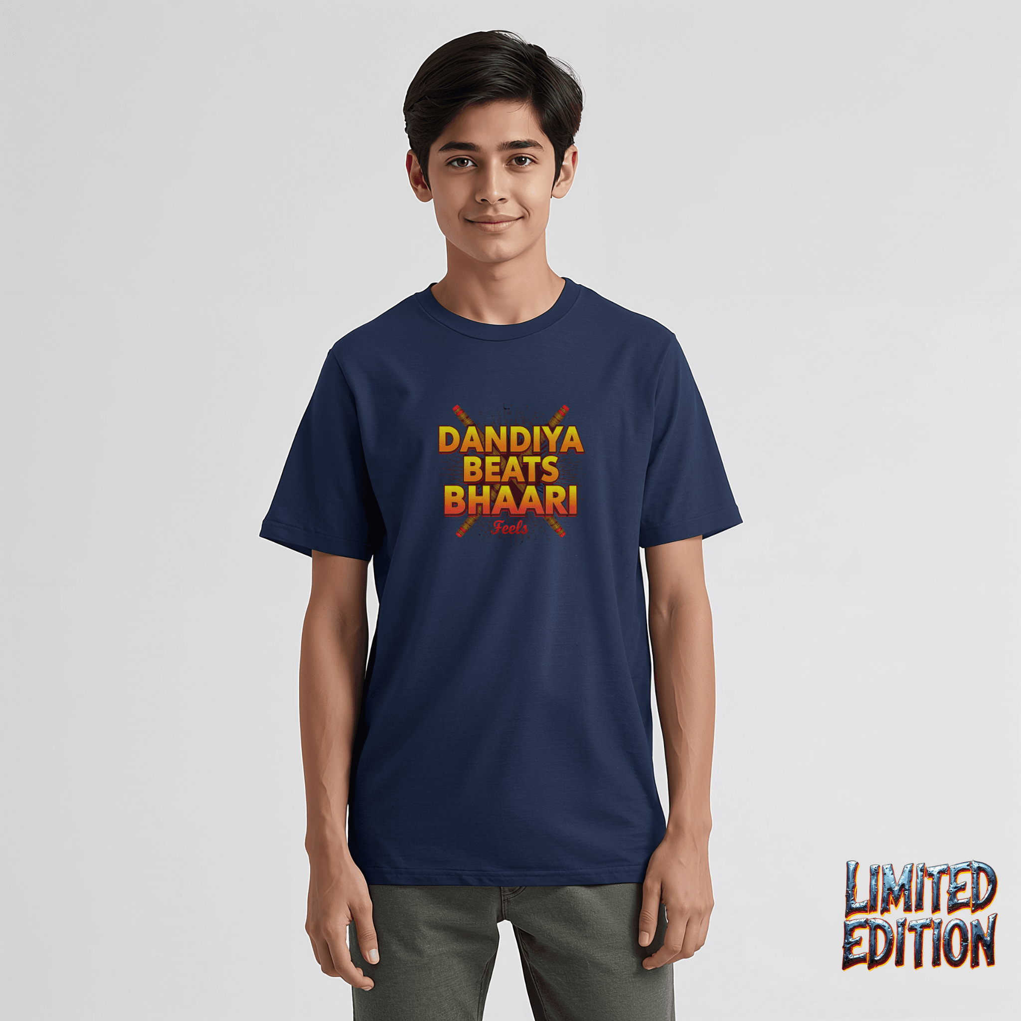 Dandiya Beats, Bhaari Feels – The Ultimate Festive Streetwear Tee - BhaariGear