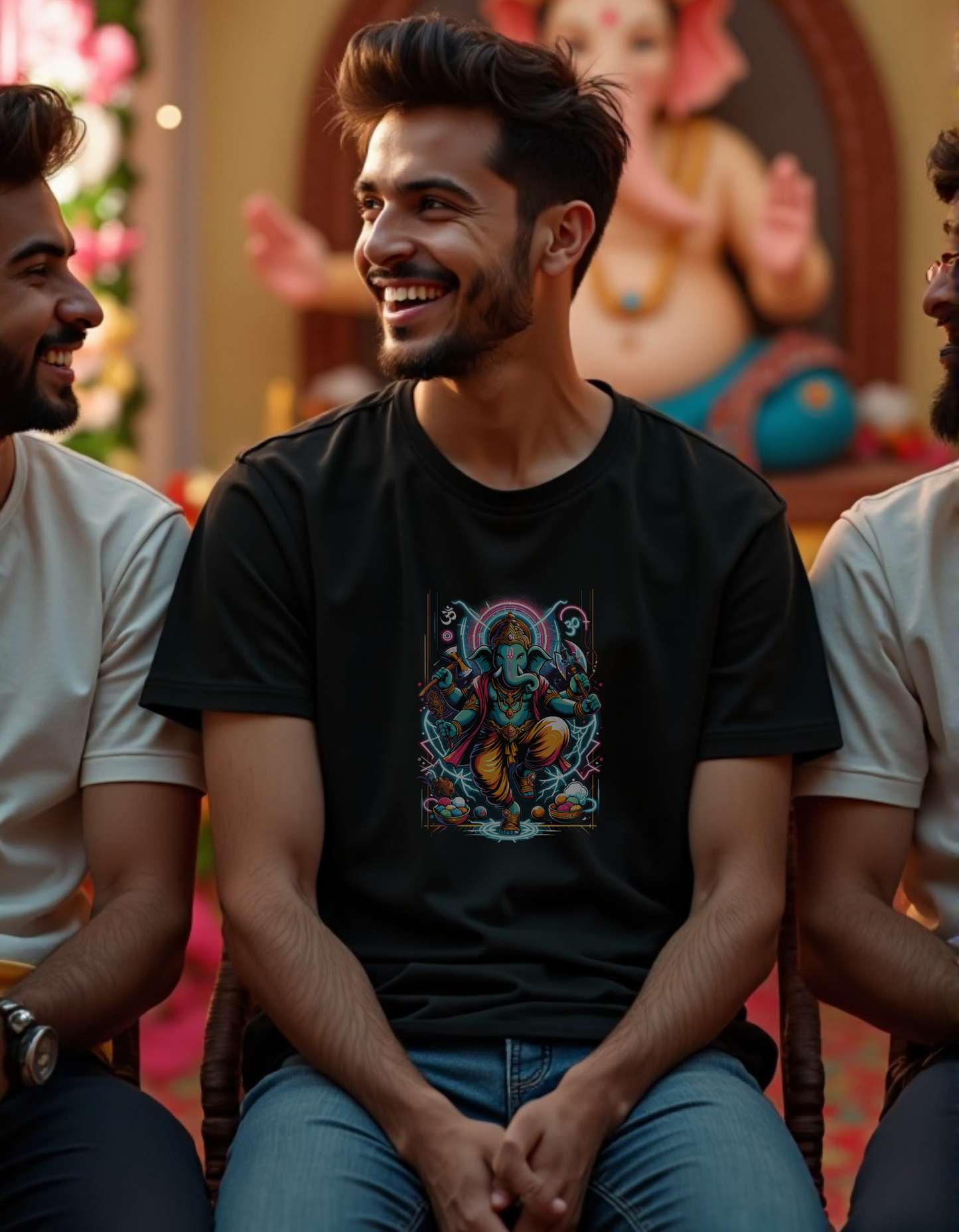 Thunderstrike Ganesha | Warrior of Light T-Shirt Design
