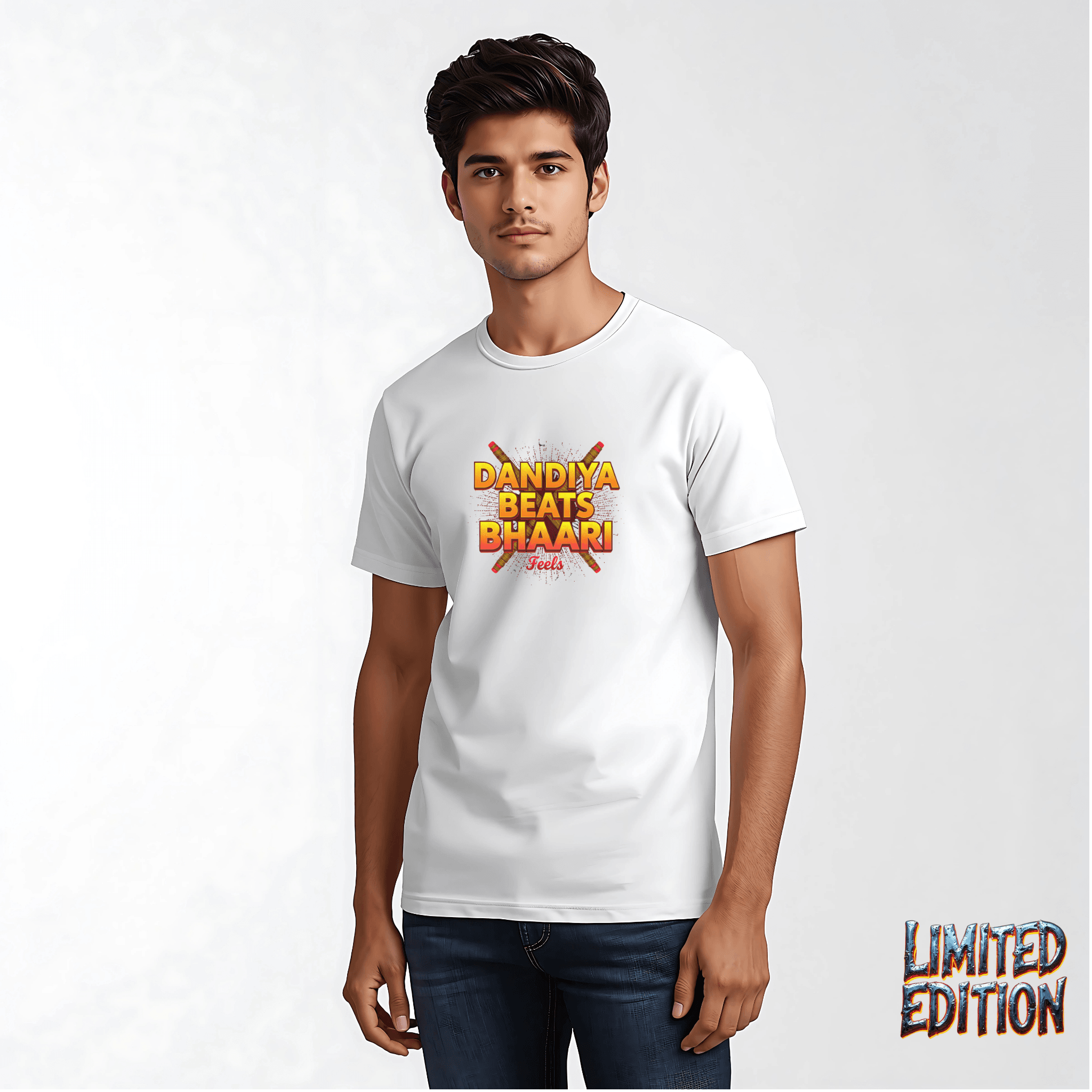 Dandiya Beats, Bhaari Feels – The Ultimate Festive Streetwear Tee - BhaariGear