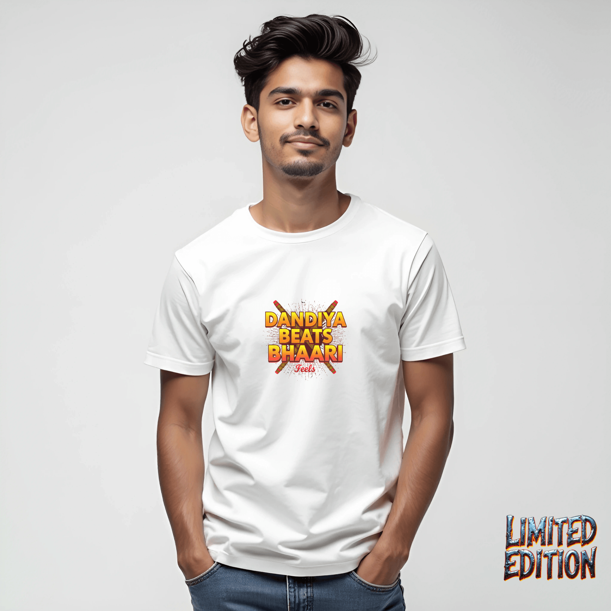 Dandiya Beats, Bhaari Feels – The Ultimate Festive Streetwear Tee - BhaariGear