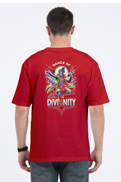 Dance of Divinity | Neon Krishna Cosmic Energy T-Shirt_Back side